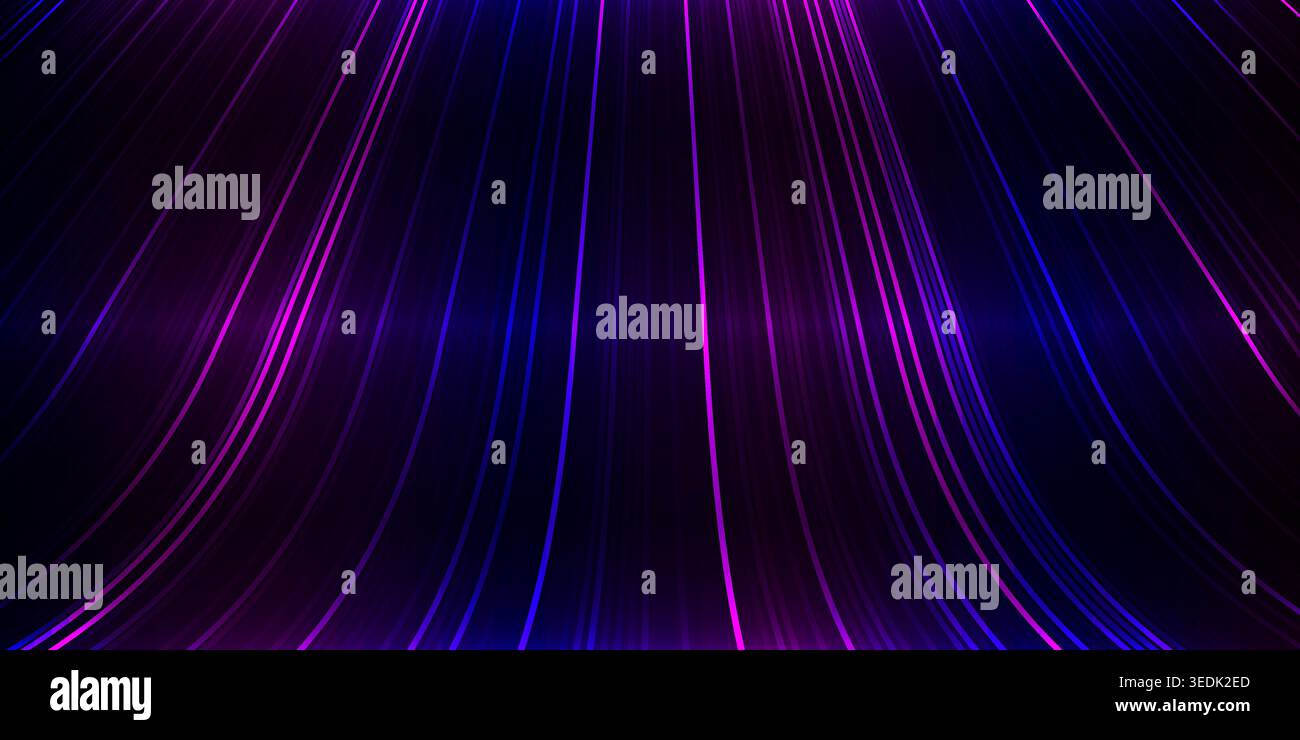 Abstract technology digital futuristic concept glowing blue color lines with lighting effect perspective Stock Vector