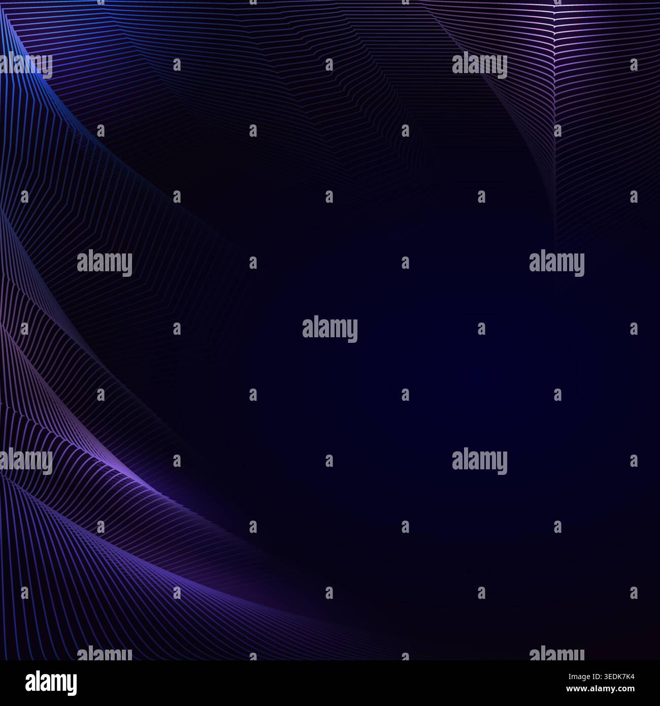 Abstract glowing wave lines on dark blue background. Dynamic wave pattern Stock Vector