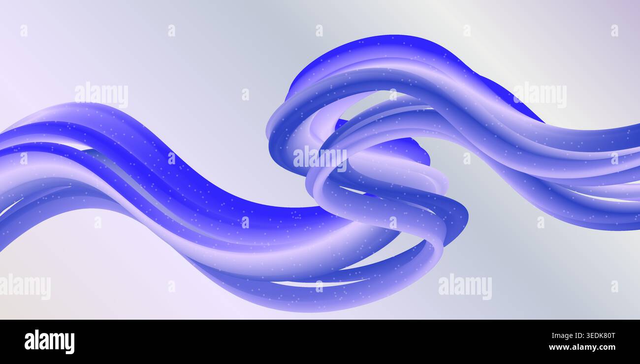 blue gradient wavy fluid abstract background Stock Vector