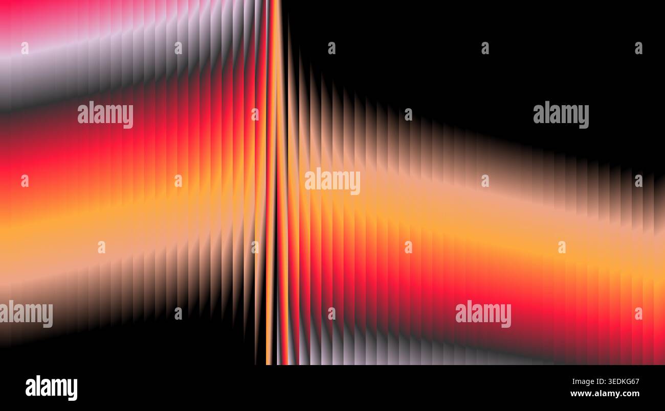Abstract orange and pink glass ripple pattern background with reflective wave texture Stock Vector