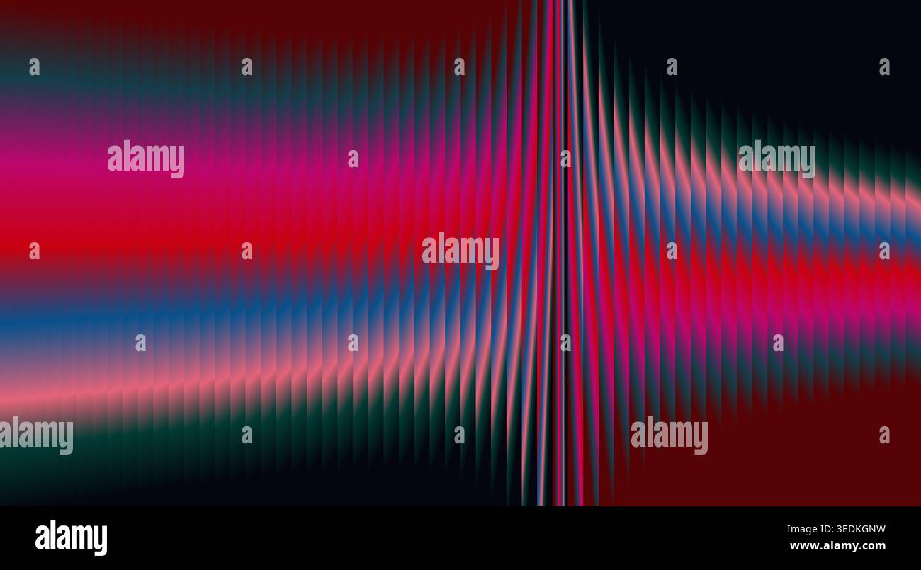 Abstract pink and blue glass ripple pattern background with reflective wave texture Stock Vector