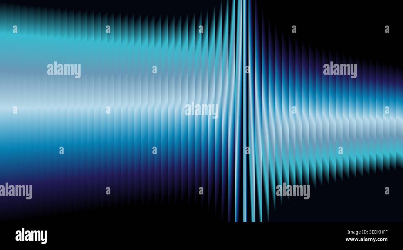 Abstract blue glass ripple pattern background with reflective symmetrical wave texture Stock Vector