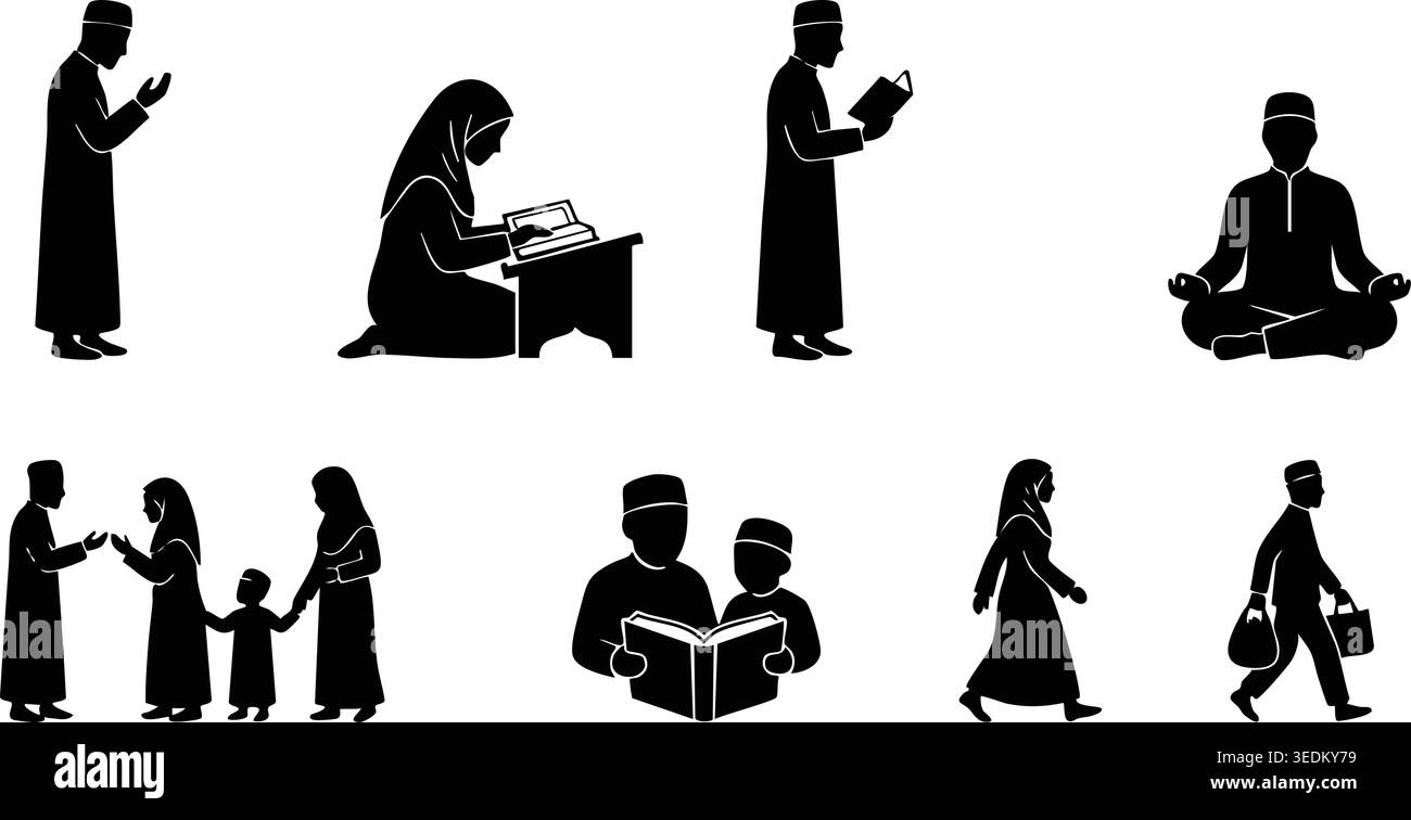 Muslim prayer positions hi-res stock photography and images - Alamy