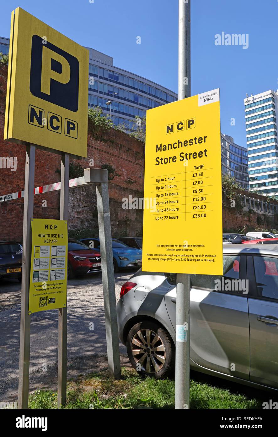 NCP Parking Manchester Store Street, England, UK. Stock Photo