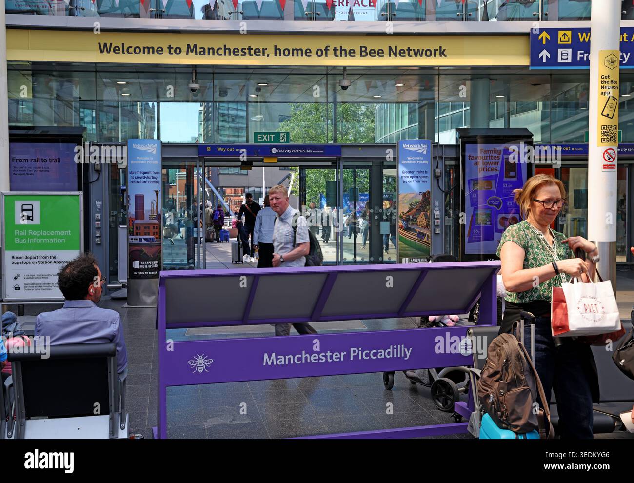 Welcome to Manchester Bee Network, Manchester, England, UK. Stock Photo