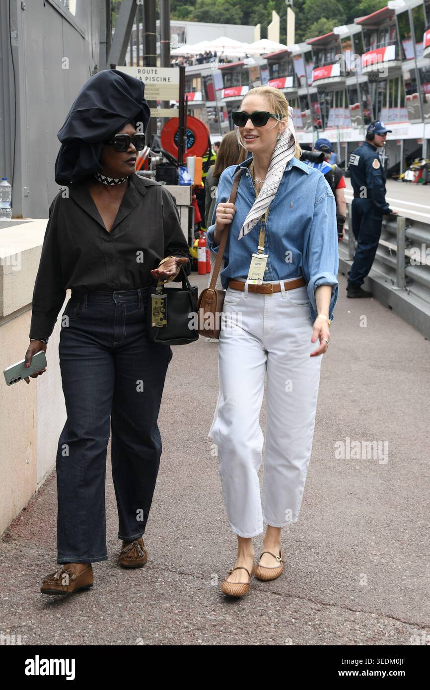 Monaco: Beatrice Borromeo and Khadja Nin during the 2026 15°Gran Prix ...