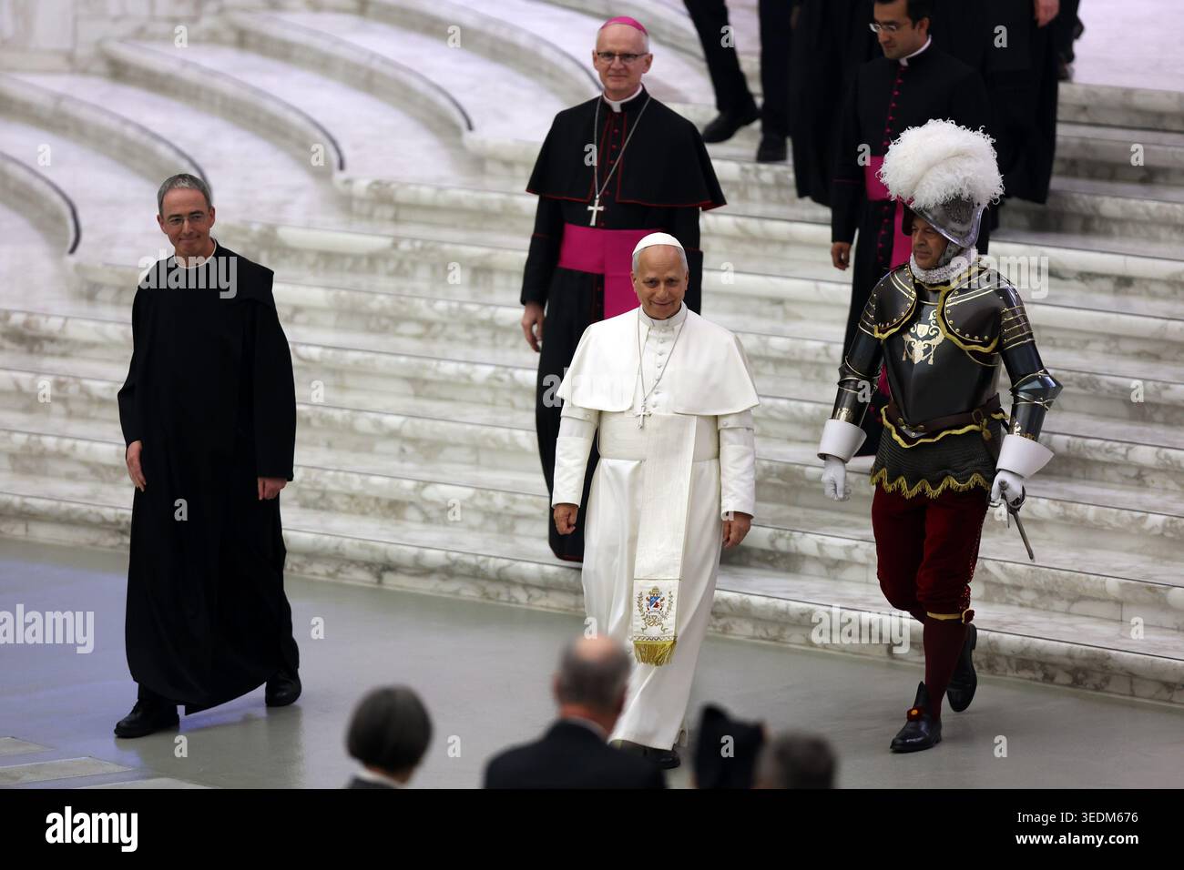 Vatican City, May 6, 2026 - The Pope bids farewell to Colonel Christoph ...