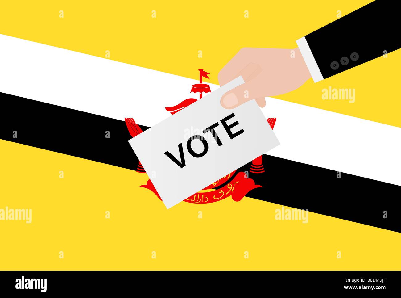 Election in Brunei. Election Concept. Vector Illustration. Stock Vector