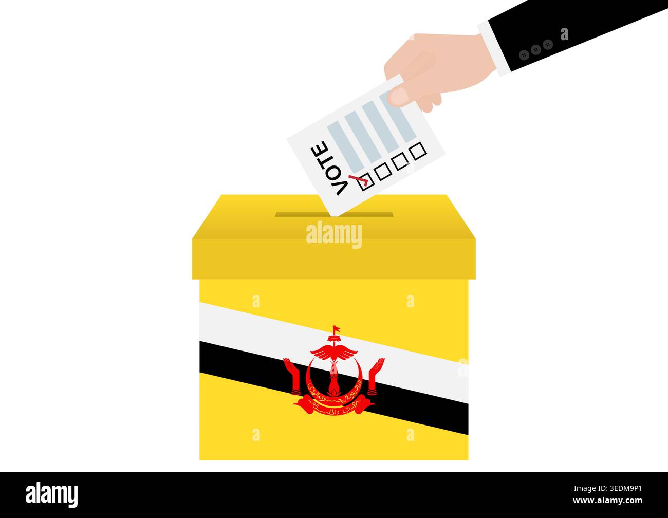 Election in Brunei. Election Concept. Vector Illustration. Stock Vector