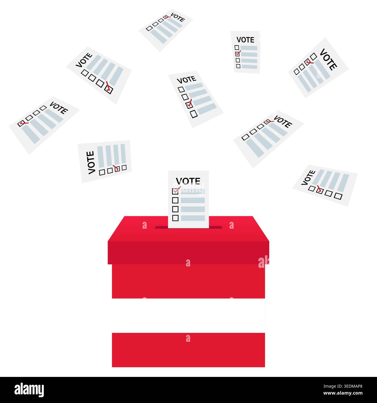 Election in Austria. Election Concept. Vector Illustration. Stock Vector