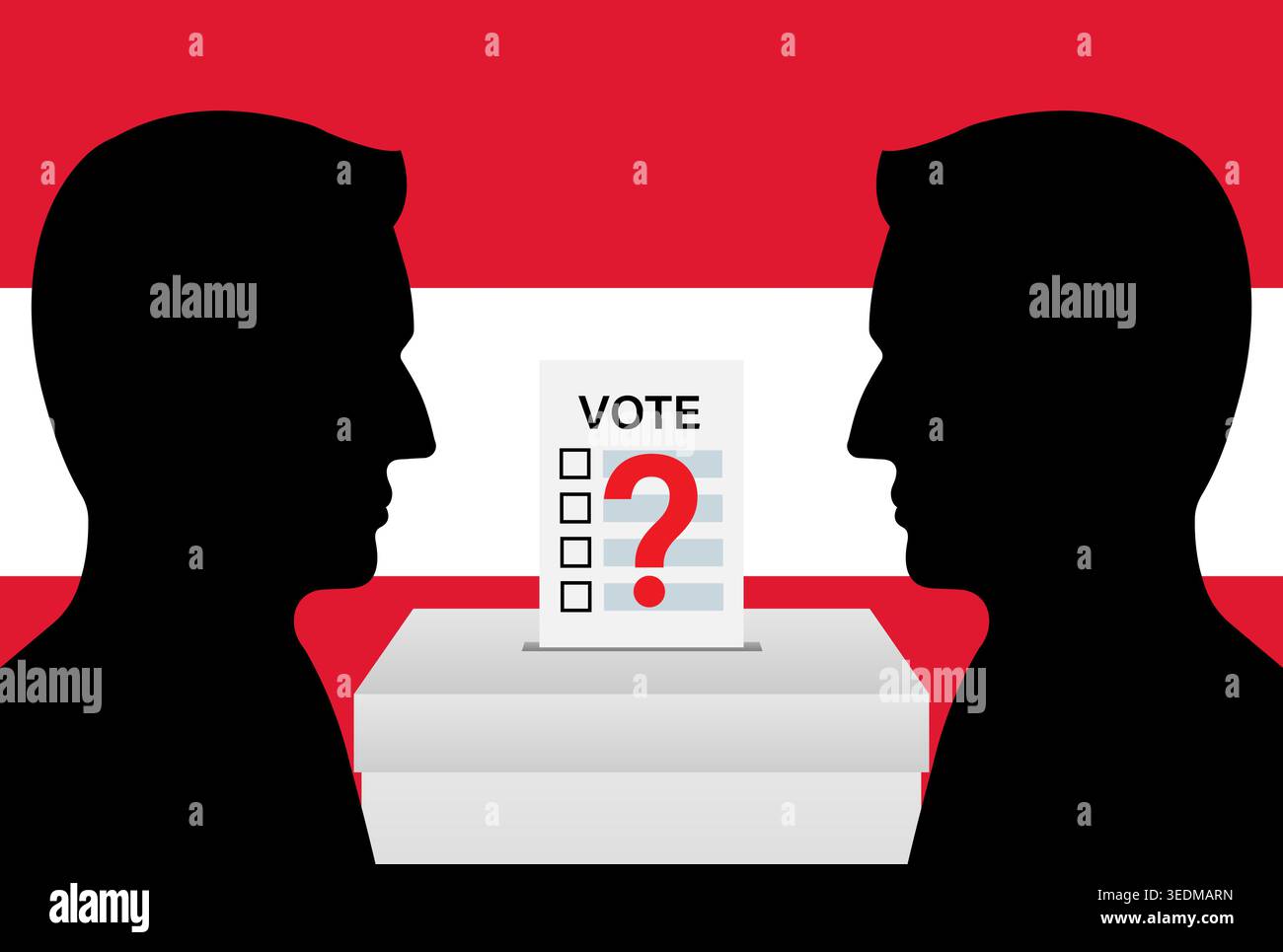 Election in Austria. Election Concept. Vector Illustration. Stock Vector