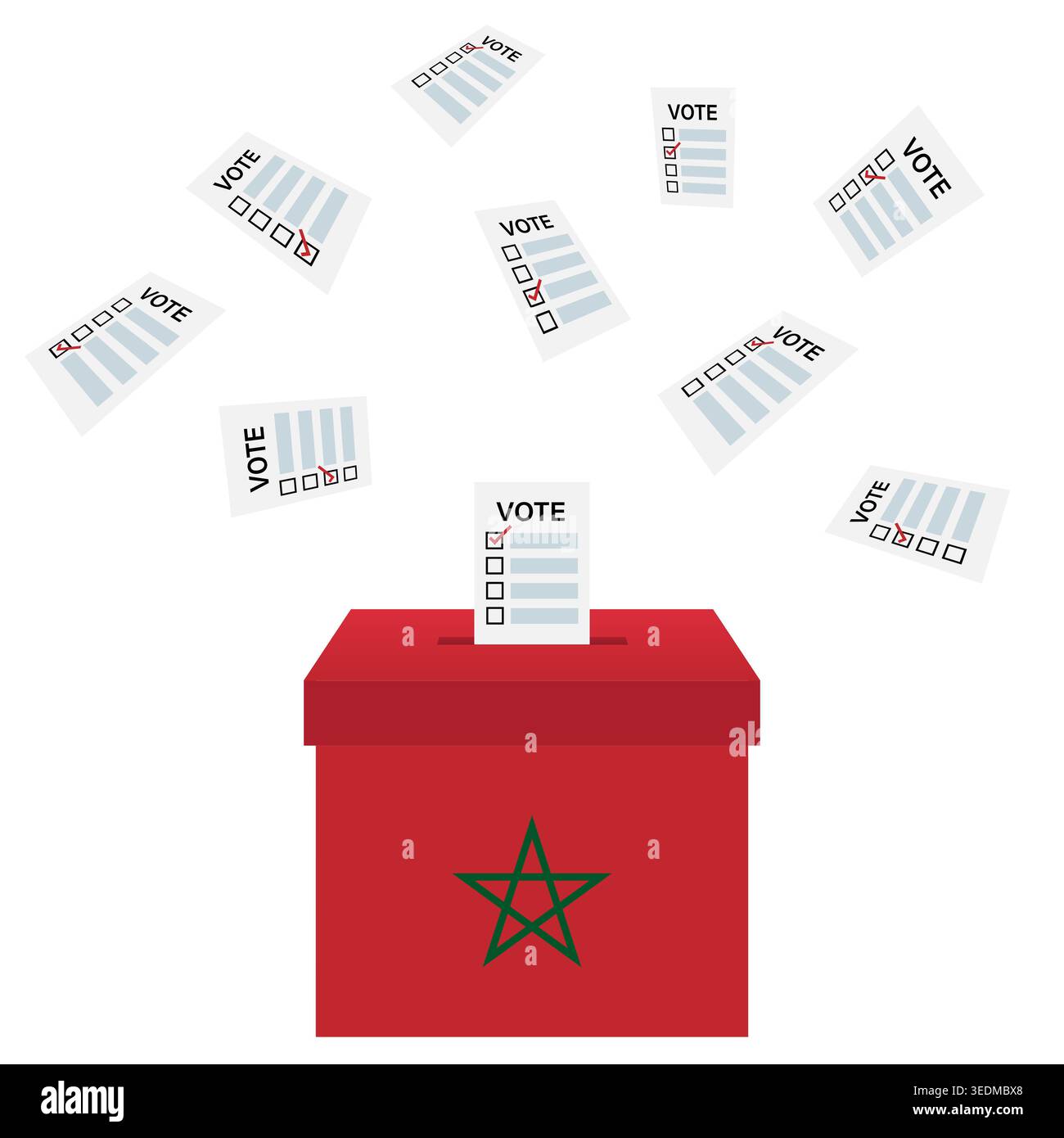 Election in Morocco. Election Concept. Vector Illustration. Stock Vector