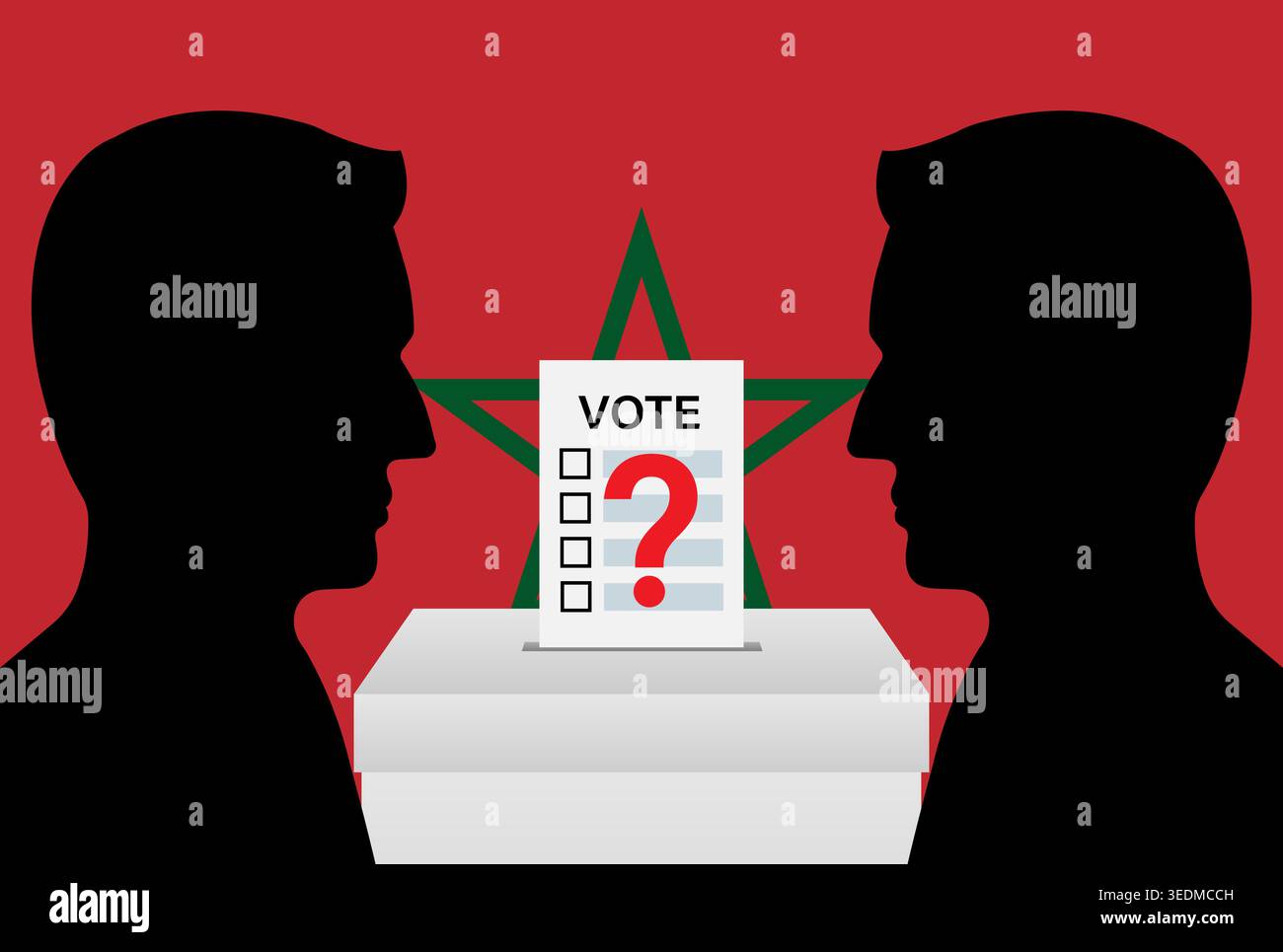 Election in Morocco. Election Concept. Vector Illustration. Stock Vector