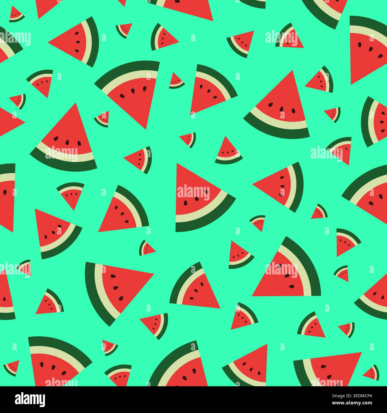 Seamless watermelon pattern vector Stock Vector