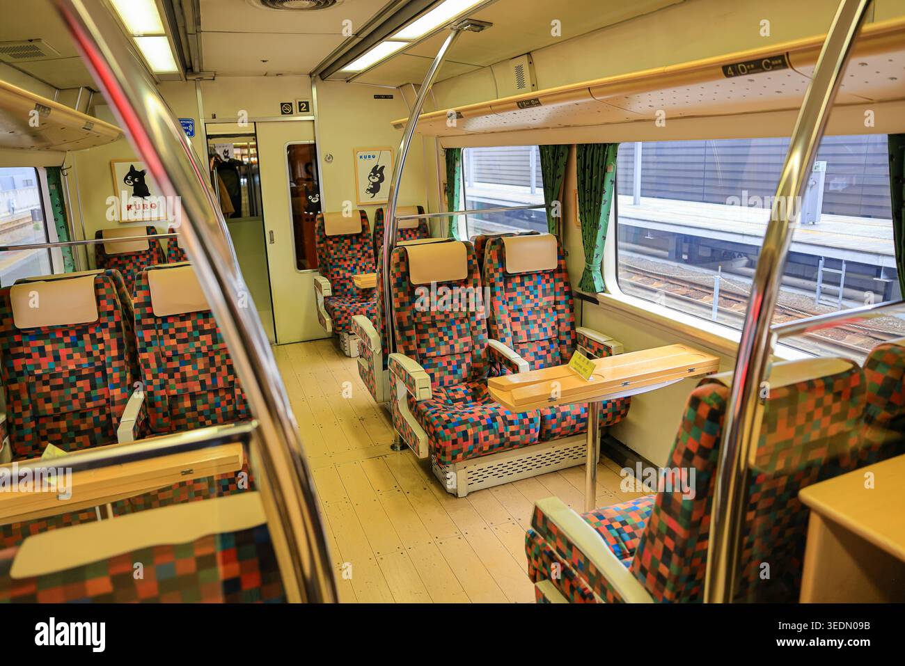 Aso Boy train Interior design with with facilities for children on the ...