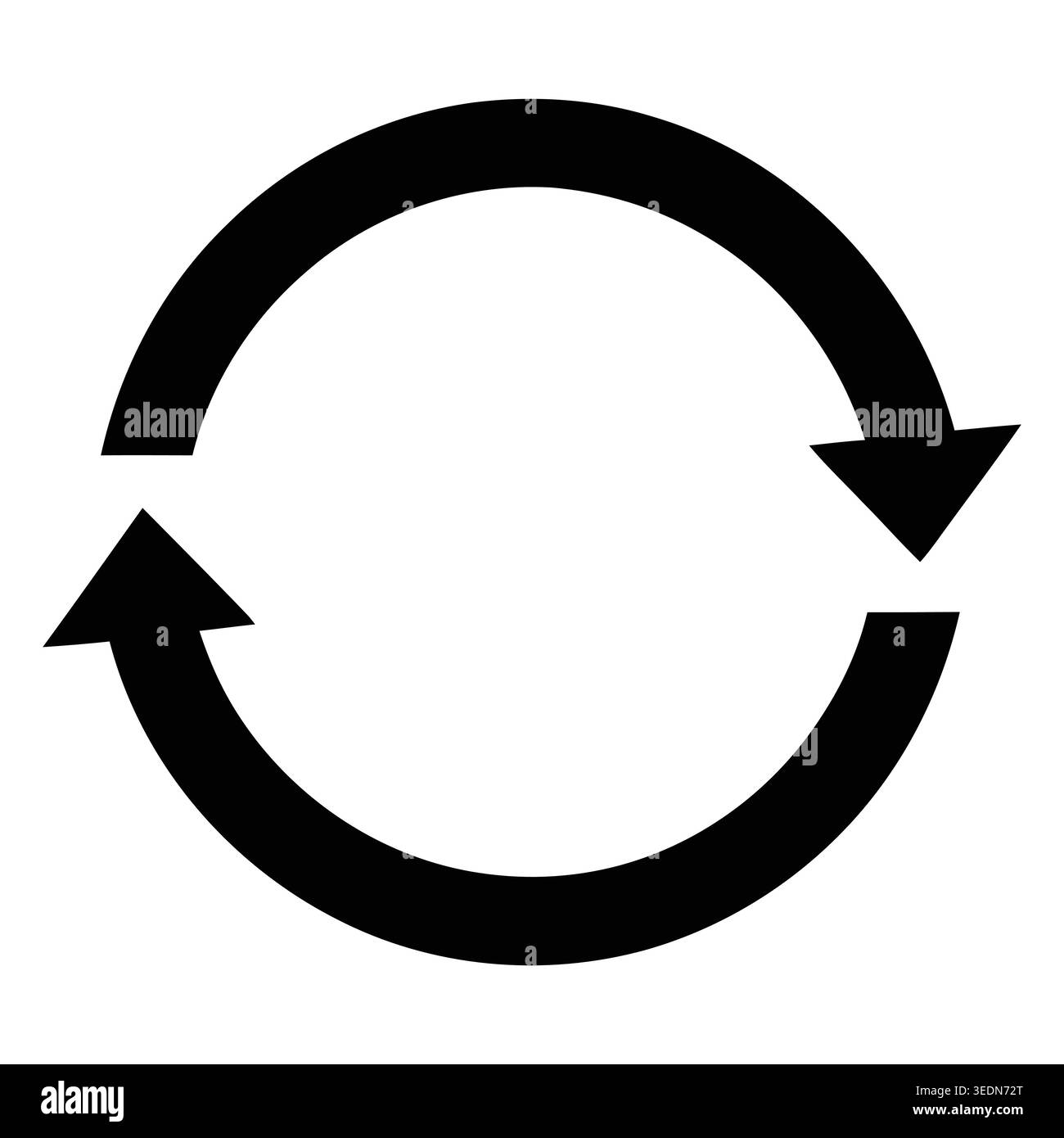 Black circular arrow icon representing refresh or reload action Vector Stock Vector