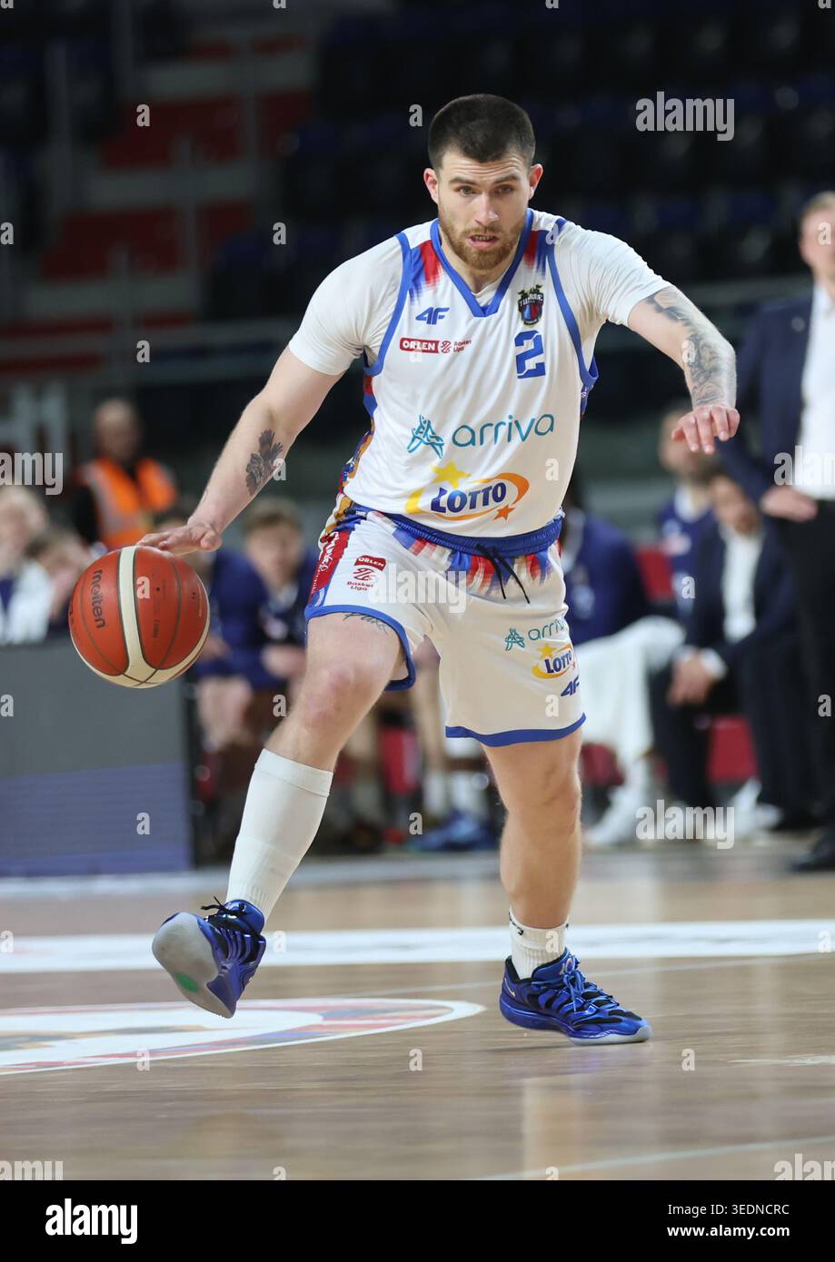Torun 06.05.2026 Koszykowka ORLEN Basket Liga sezon 2025/2026 kolejka 30 mecz: Arriva LOTTO Twarde Pierniki Torun - AMW Arka Gdynia  --- Basketball ORLEN Basket League season 2025/2026 round 30 match: Arriva LOTTO Twarde Pierniki Torun - AMW Arka Gdynia n/z Tayler Persons  Fot. Mateusz Bialczyk /arena akcji Stock Photo