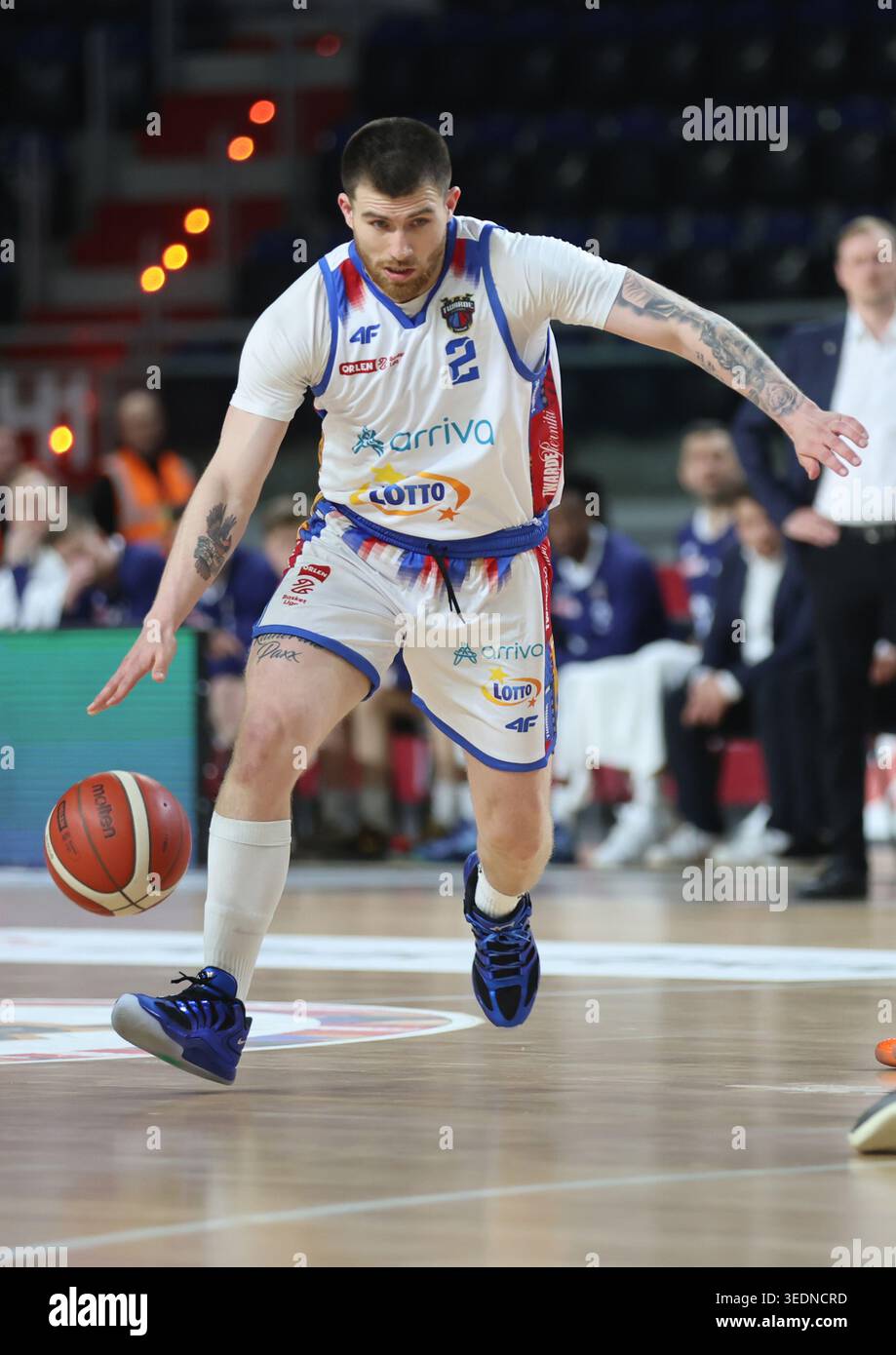 Torun 06.05.2026 Koszykowka ORLEN Basket Liga sezon 2025/2026 kolejka 30 mecz: Arriva LOTTO Twarde Pierniki Torun - AMW Arka Gdynia  --- Basketball ORLEN Basket League season 2025/2026 round 30 match: Arriva LOTTO Twarde Pierniki Torun - AMW Arka Gdynia n/z Tayler Persons  Fot. Mateusz Bialczyk /arena akcji Stock Photo
