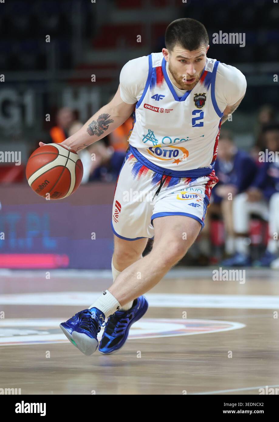 Torun 06.05.2026 Koszykowka ORLEN Basket Liga sezon 2025/2026 kolejka 30 mecz: Arriva LOTTO Twarde Pierniki Torun - AMW Arka Gdynia  --- Basketball ORLEN Basket League season 2025/2026 round 30 match: Arriva LOTTO Twarde Pierniki Torun - AMW Arka Gdynia n/z Tayler Persons  Fot. Mateusz Bialczyk /arena akcji Stock Photo