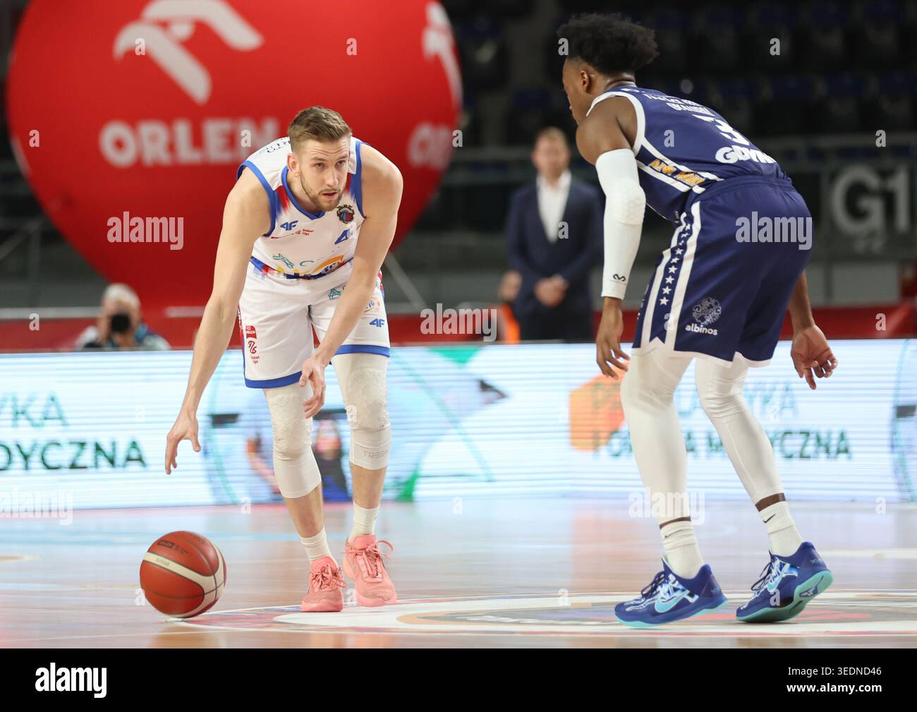 Torun 06.05.2026 Koszykowka ORLEN Basket Liga sezon 2025/2026 kolejka 30 mecz: Arriva LOTTO Twarde Pierniki Torun - AMW Arka Gdynia  --- Basketball ORLEN Basket League season 2025/2026 round 30 match: Arriva LOTTO Twarde Pierniki Torun - AMW Arka Gdynia n/z Mateusz Szlachetka Fot. Mateusz Bialczyk /arena akcji Stock Photo
