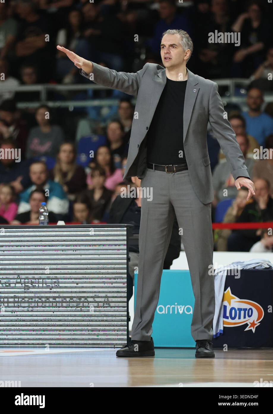 Torun 06.05.2026 Koszykowka ORLEN Basket Liga sezon 2025/2026 kolejka 30 mecz: Arriva LOTTO Twarde Pierniki Torun - AMW Arka Gdynia  --- Basketball ORLEN Basket League season 2025/2026 round 30 match: Arriva LOTTO Twarde Pierniki Torun - AMW Arka Gdynia n/z Srdjan Subotic  Fot. Mateusz Bialczyk /arena akcji Stock Photo