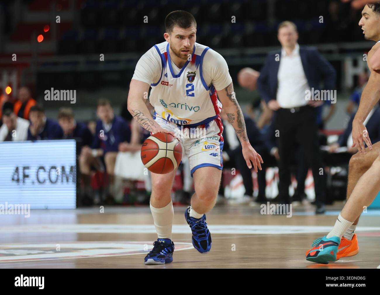 Torun 06.05.2026 Koszykowka ORLEN Basket Liga sezon 2025/2026 kolejka 30 mecz: Arriva LOTTO Twarde Pierniki Torun - AMW Arka Gdynia  --- Basketball ORLEN Basket League season 2025/2026 round 30 match: Arriva LOTTO Twarde Pierniki Torun - AMW Arka Gdynia n/z Tayler Persons Fot. Mateusz Bialczyk /arena akcji Stock Photo