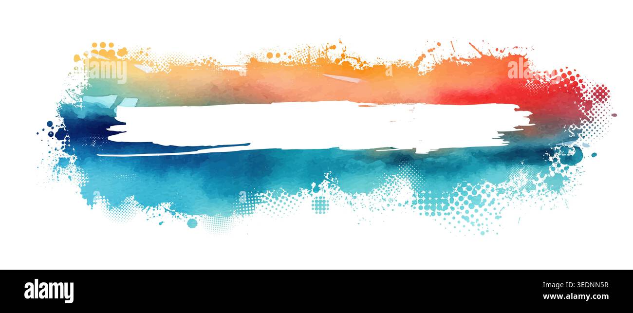 colored Blot Frame hand drawn. Not AI. Vector illustration. Stock Vector
