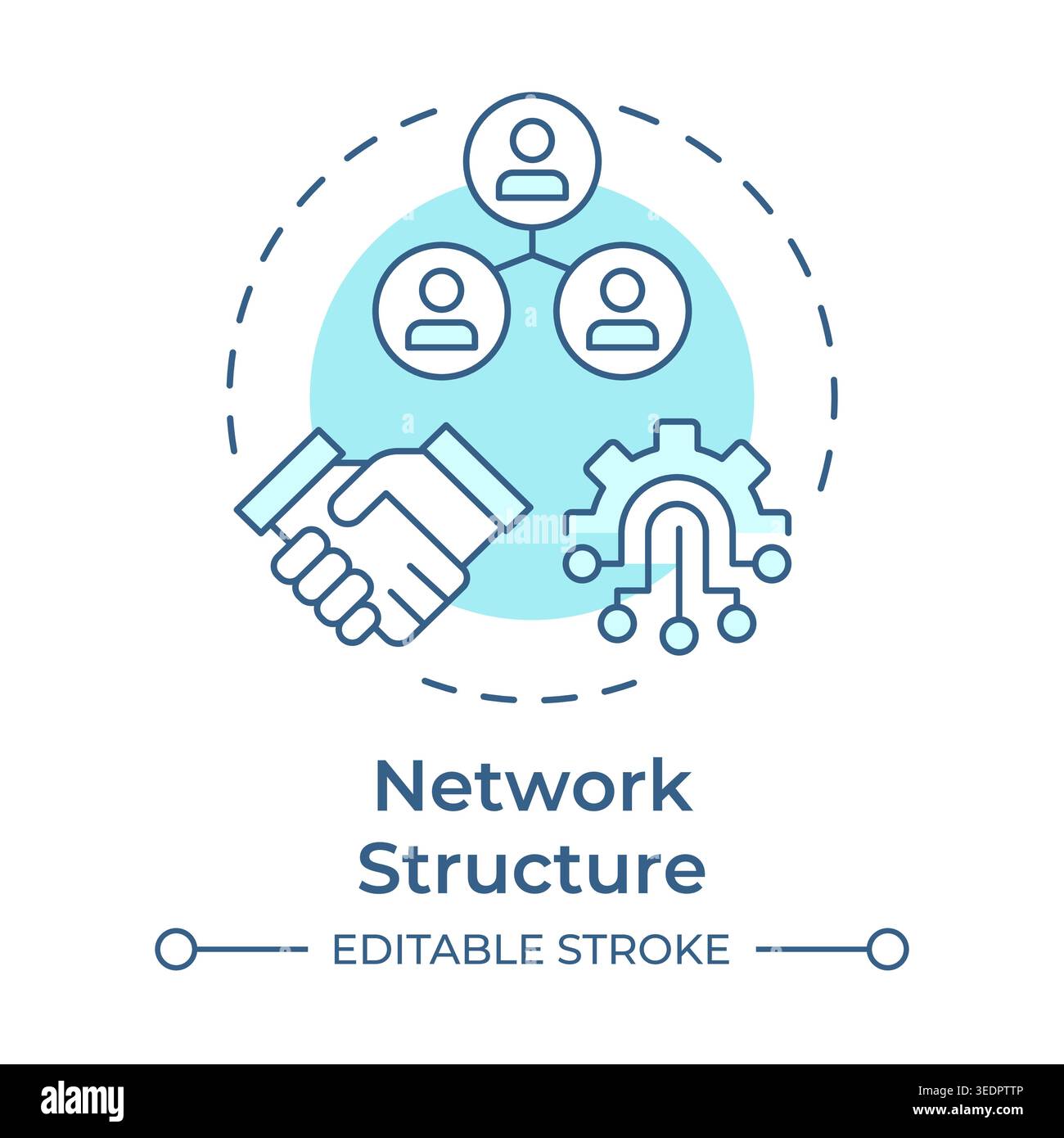 Network structure soft blue concept icon Stock Vector