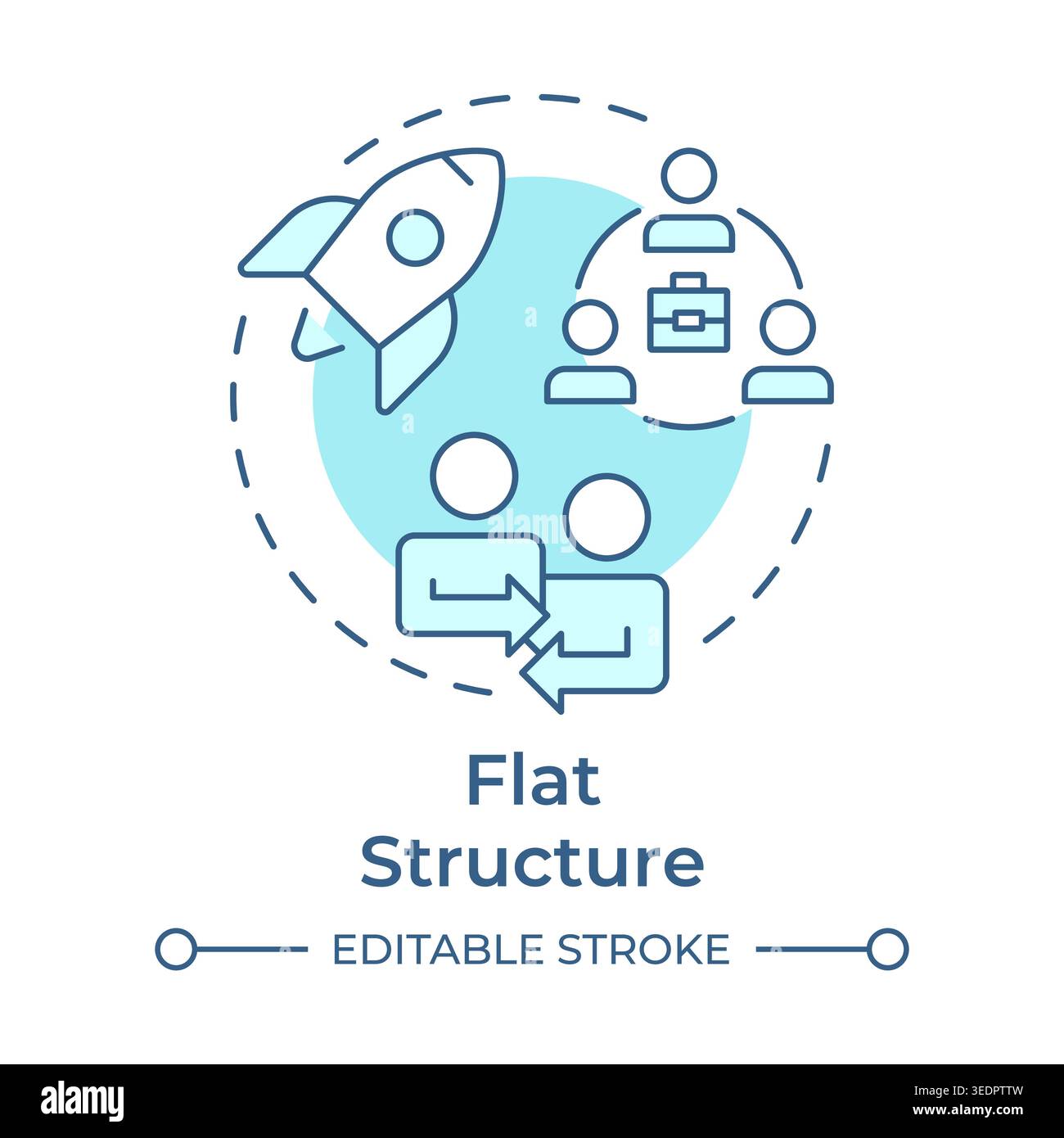 Flat structure soft blue concept icon Stock Vector