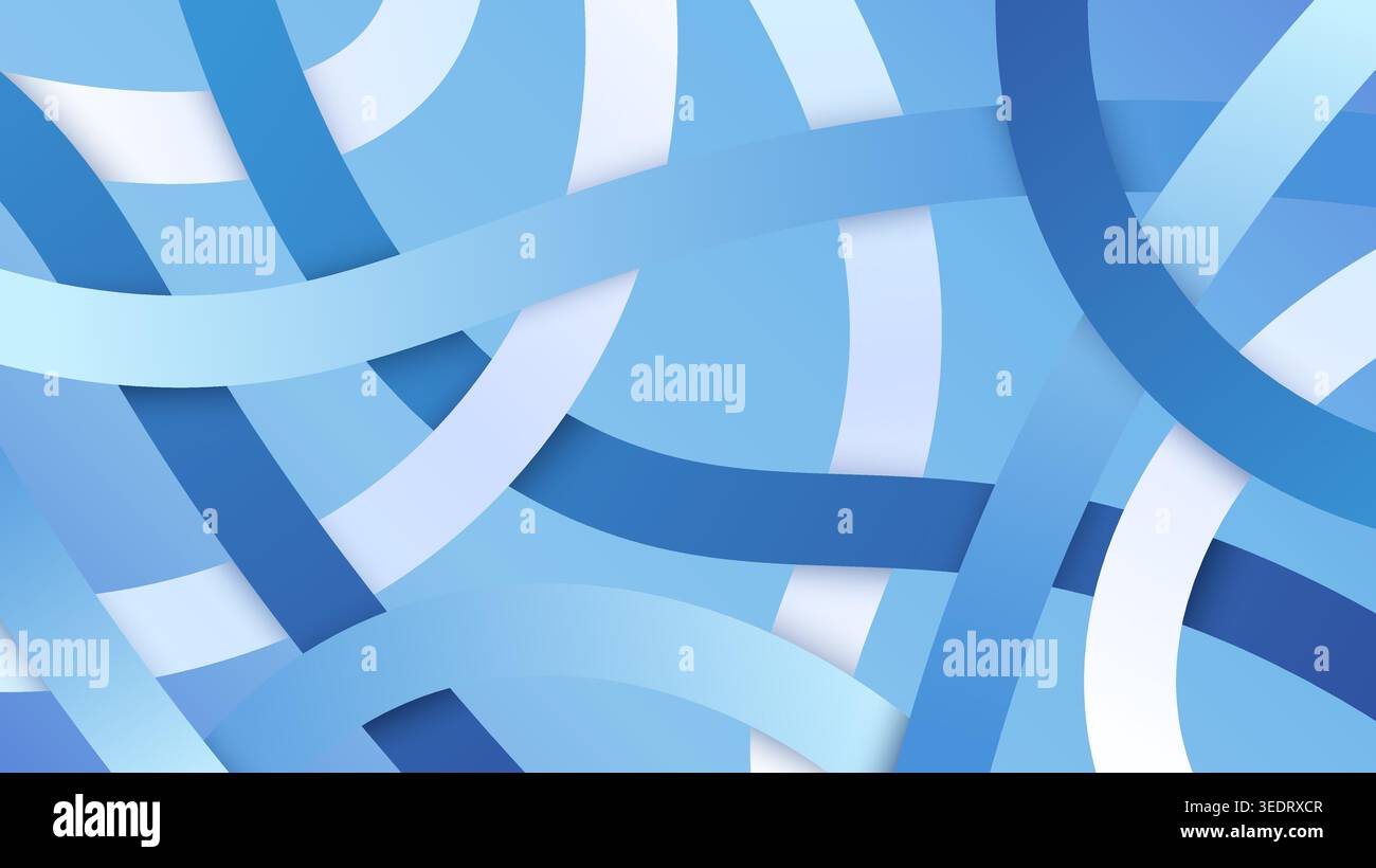 Large abstract gradient lines intersect in various directions. Vector, illustration. Stock Vector