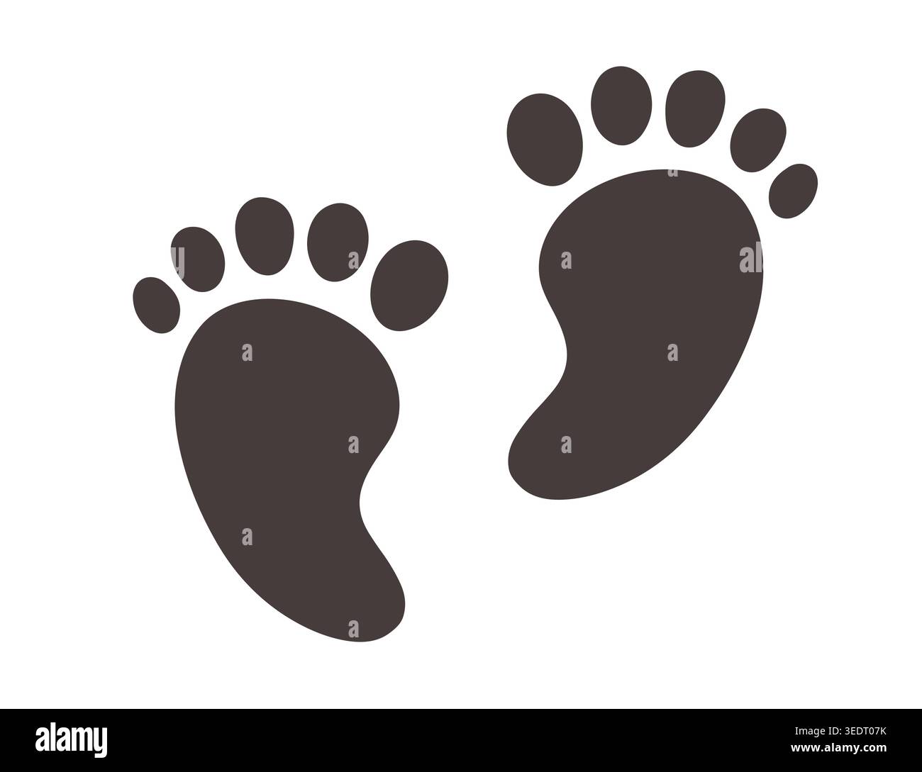 Footprints icon in simple flat style, isolated  Stock Vector