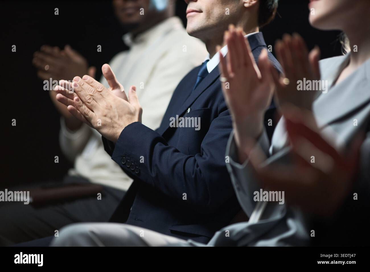 Business Team Clapping during Employee Recognition Ceremony Stock Photo ...