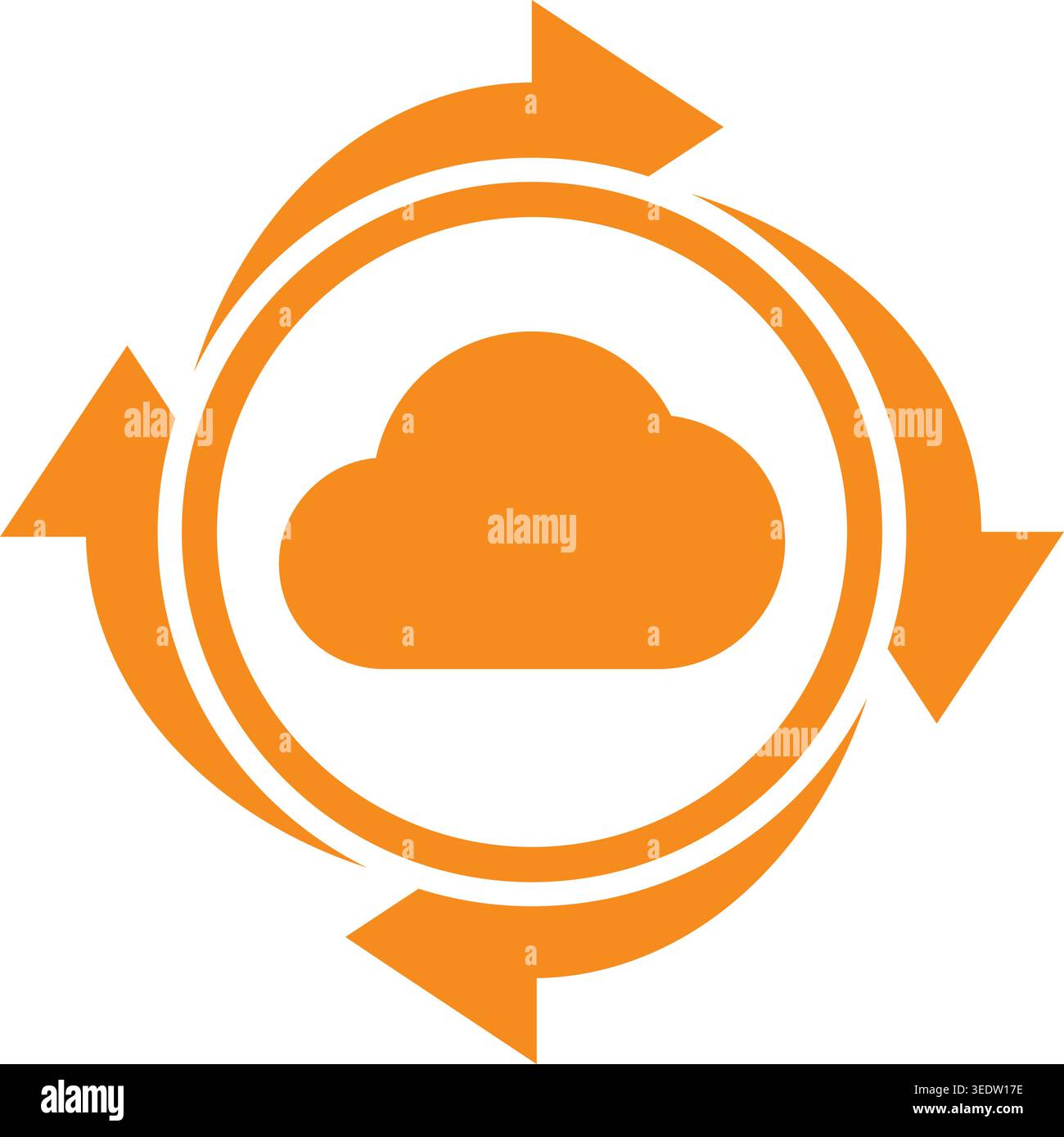Cloud Computing Data Synchronization Icon Stock Vector