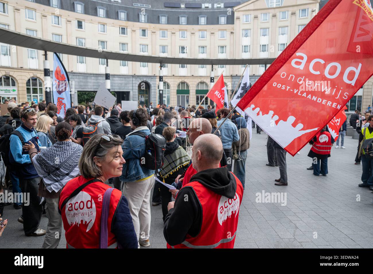 ACOD education members are pictured at a student protest against the ...