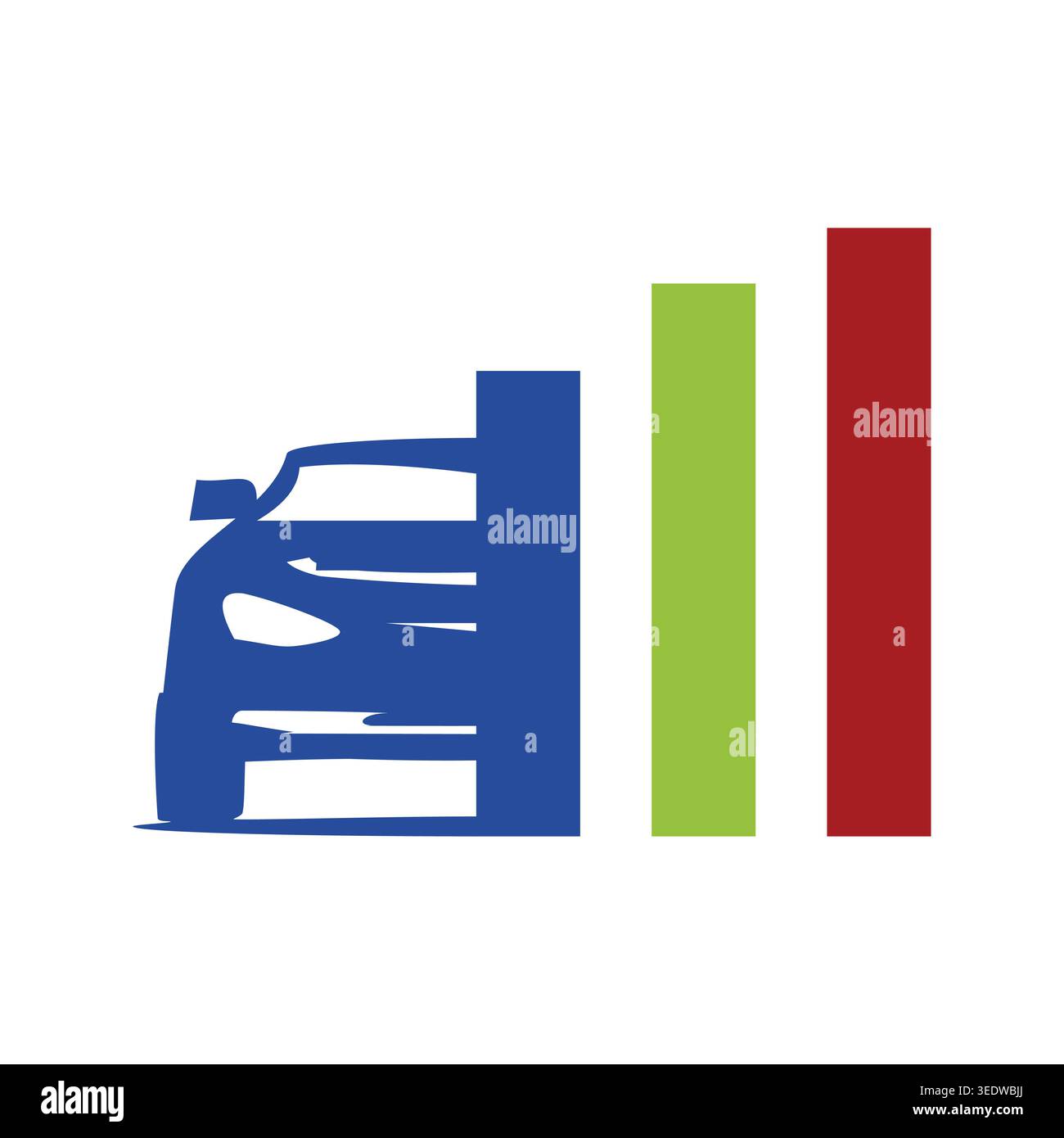 Clean statistics car icon featuring modern automotive analytics ...