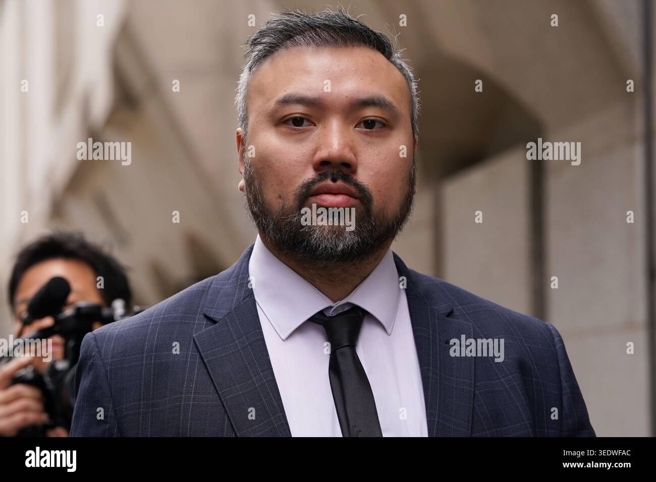 File photo dated 24/05/24 of Chi Leung (Peter) Wai outside the Old Bailey, London. Dual Chinese-British nationals Peter Wai, 38, and Bill Yuen, 65, have been found guilty of carrying out "shadow policing" on British soil on behalf of China following a trial at the Old Bailey. Issue date: Thursday May 7, 2026. Stock Photo