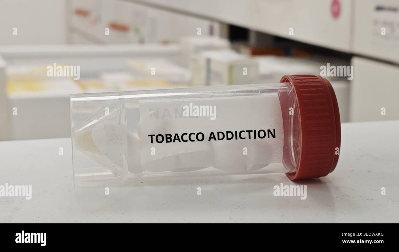Nicotine tablets hi-res stock photography and images