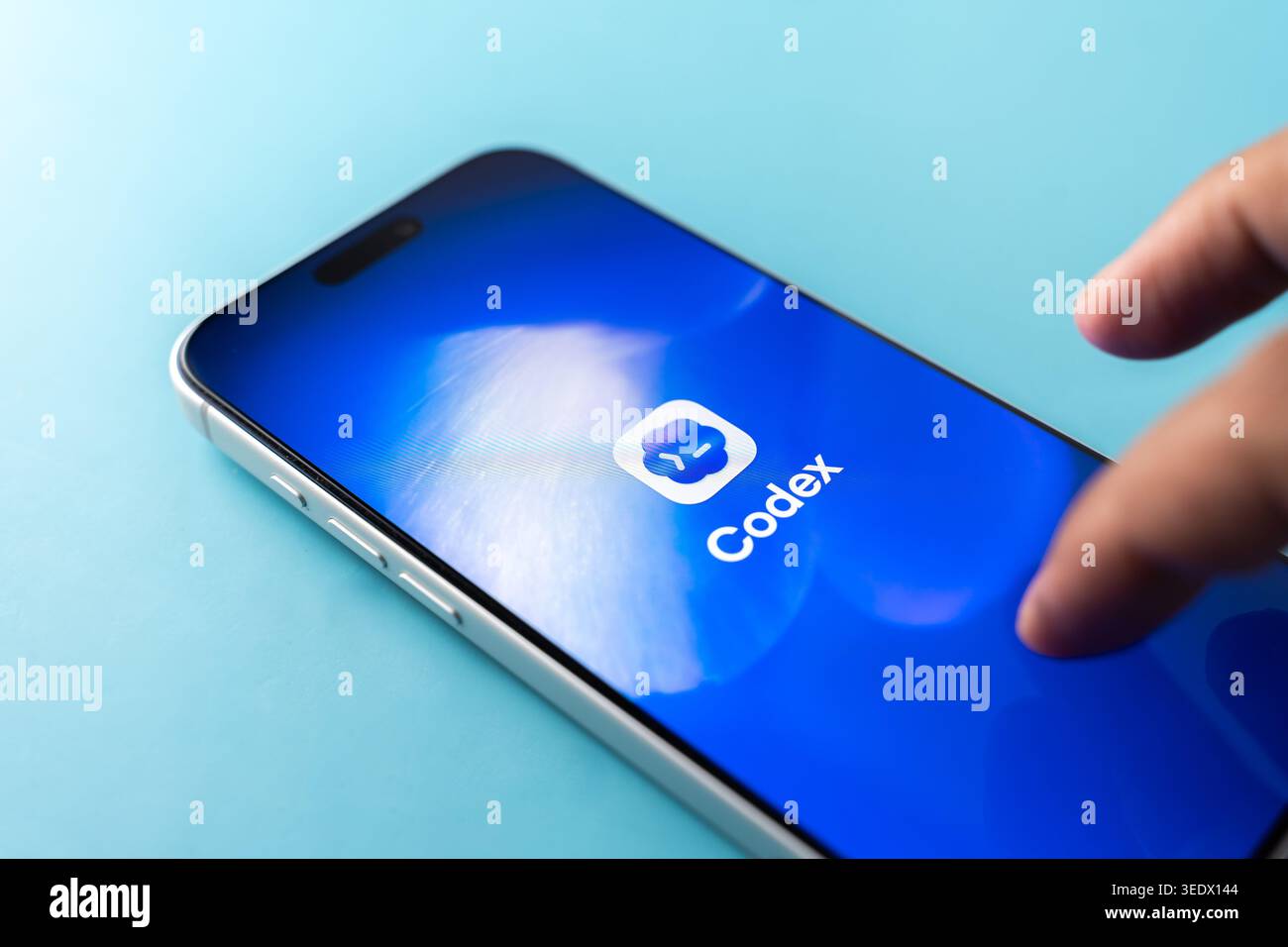 OpenAI Codex logo is displayed on the screen of a smartphone, in Bangalore, India, on May 11, 2026 Stock Photo