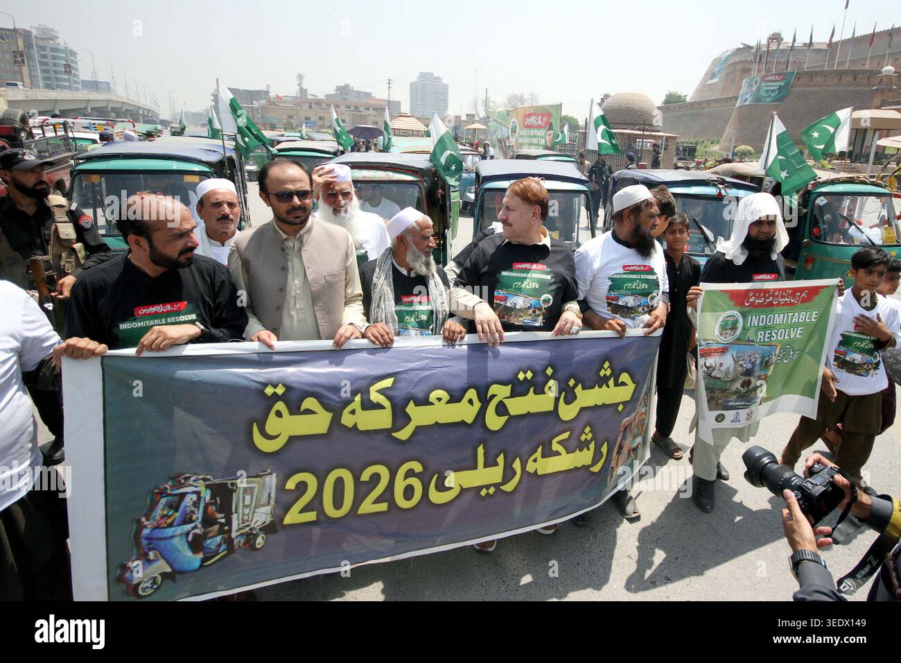 Participants are holding rally to celebrate the completion of one year ...