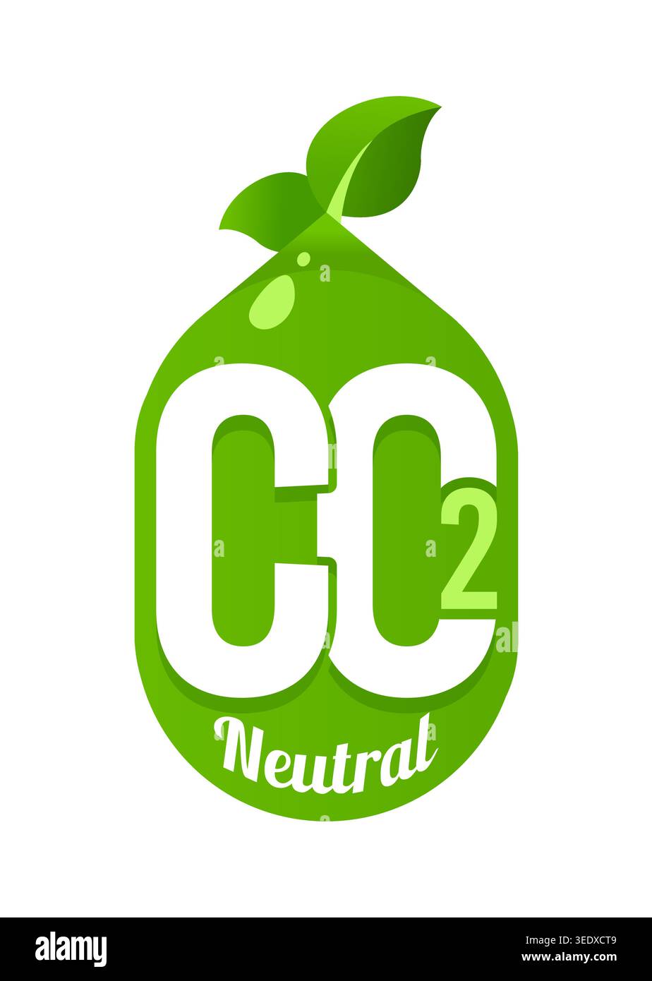 Carbon dioxide, CO2 gas neutral pollution icon Stock Vector