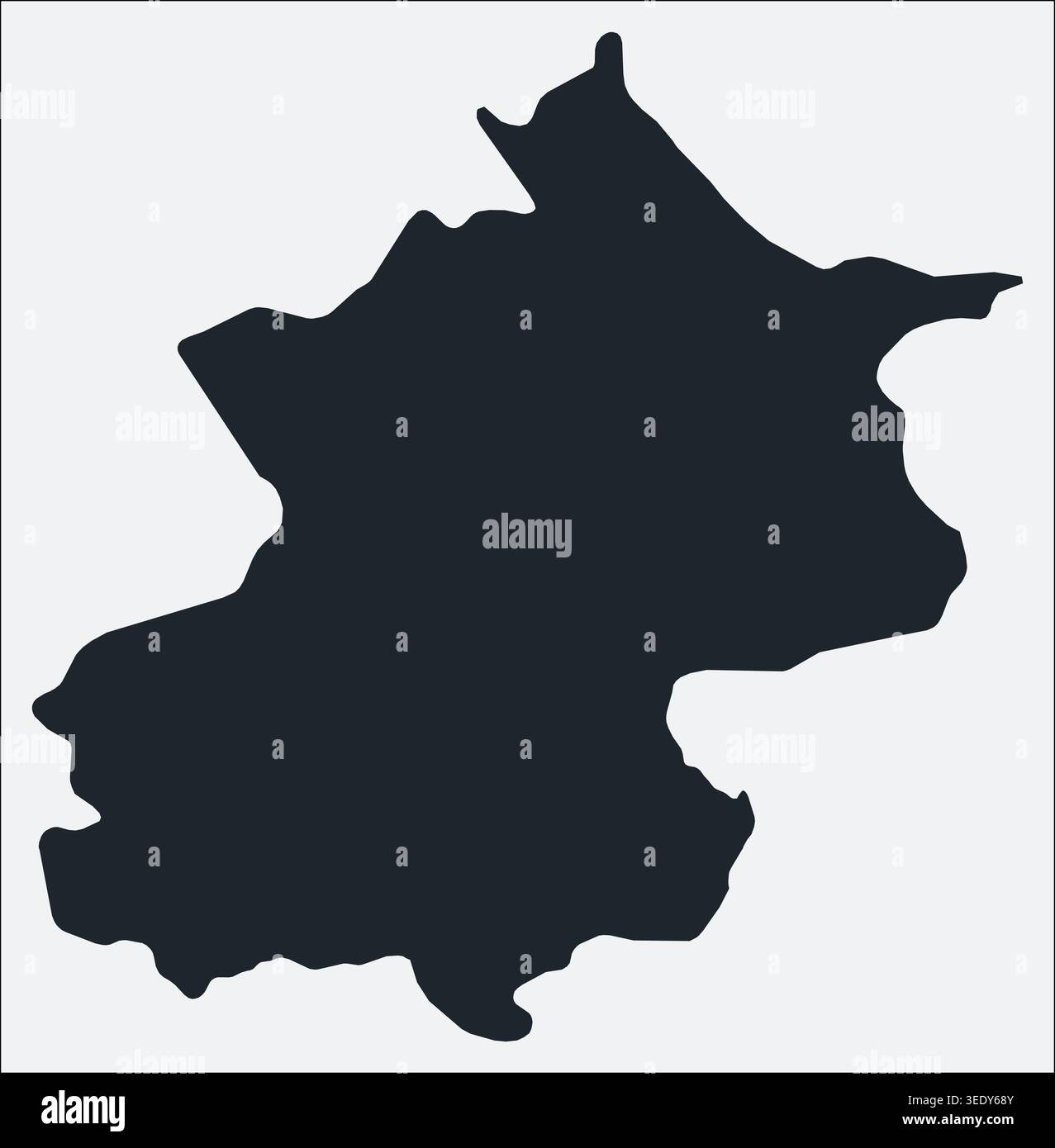 Beijing, CN, China map. Just a simple border map. Shape of the region ...