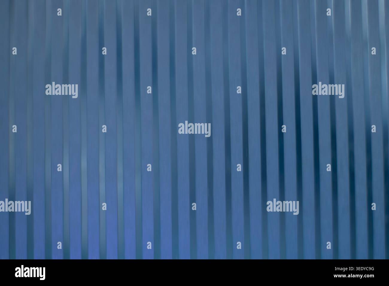 Clean vertical blue corrugated plastic sheet texture Stock Photo