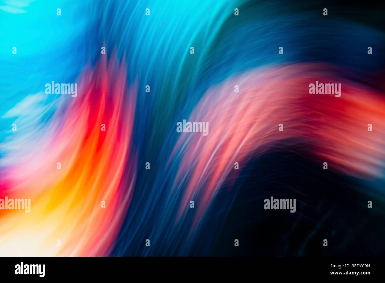 Abstract dynamic flowing colorful liquid light wave motion background Stock Photo