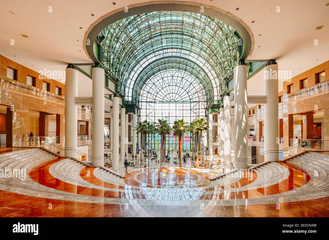 New York City, New York, USA – May 4, 2026: Sunlit interior view of the ...