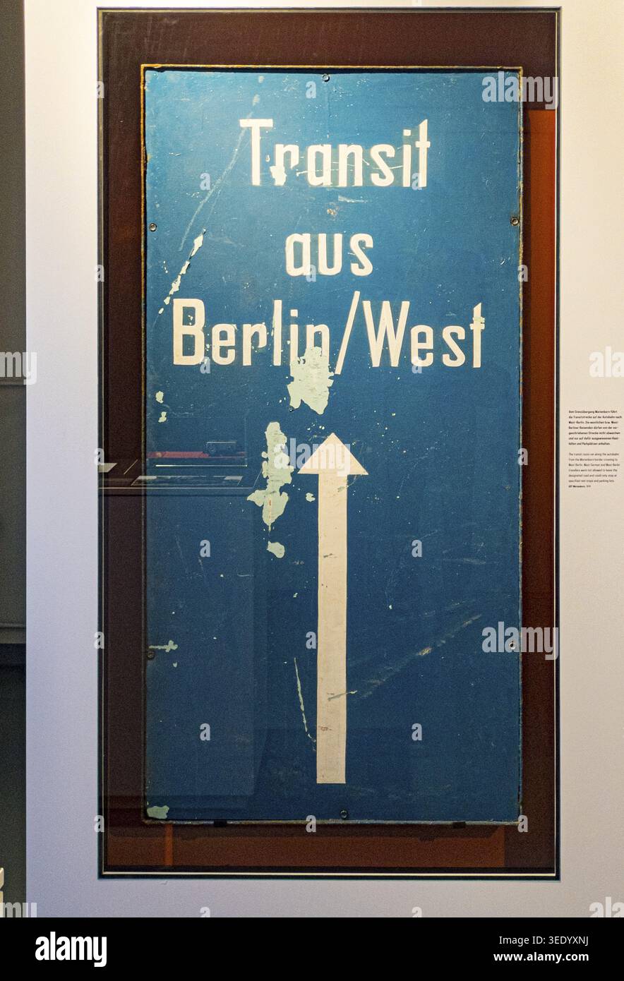 Historical transit motorway sign, Marienborn German Division Memorial ...