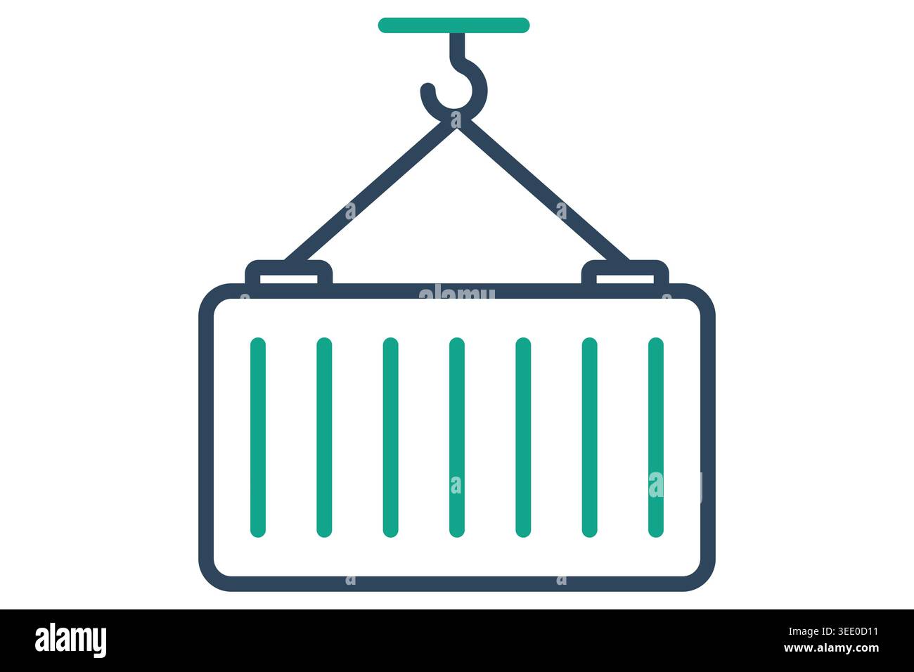 Container icon. Logistic icon of a large intermodal shipping container ...