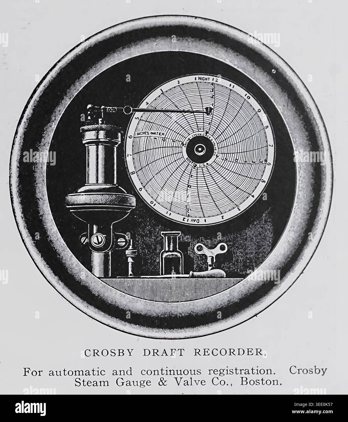 Crosby draft recorder illustrating an antique instrument designed for ...