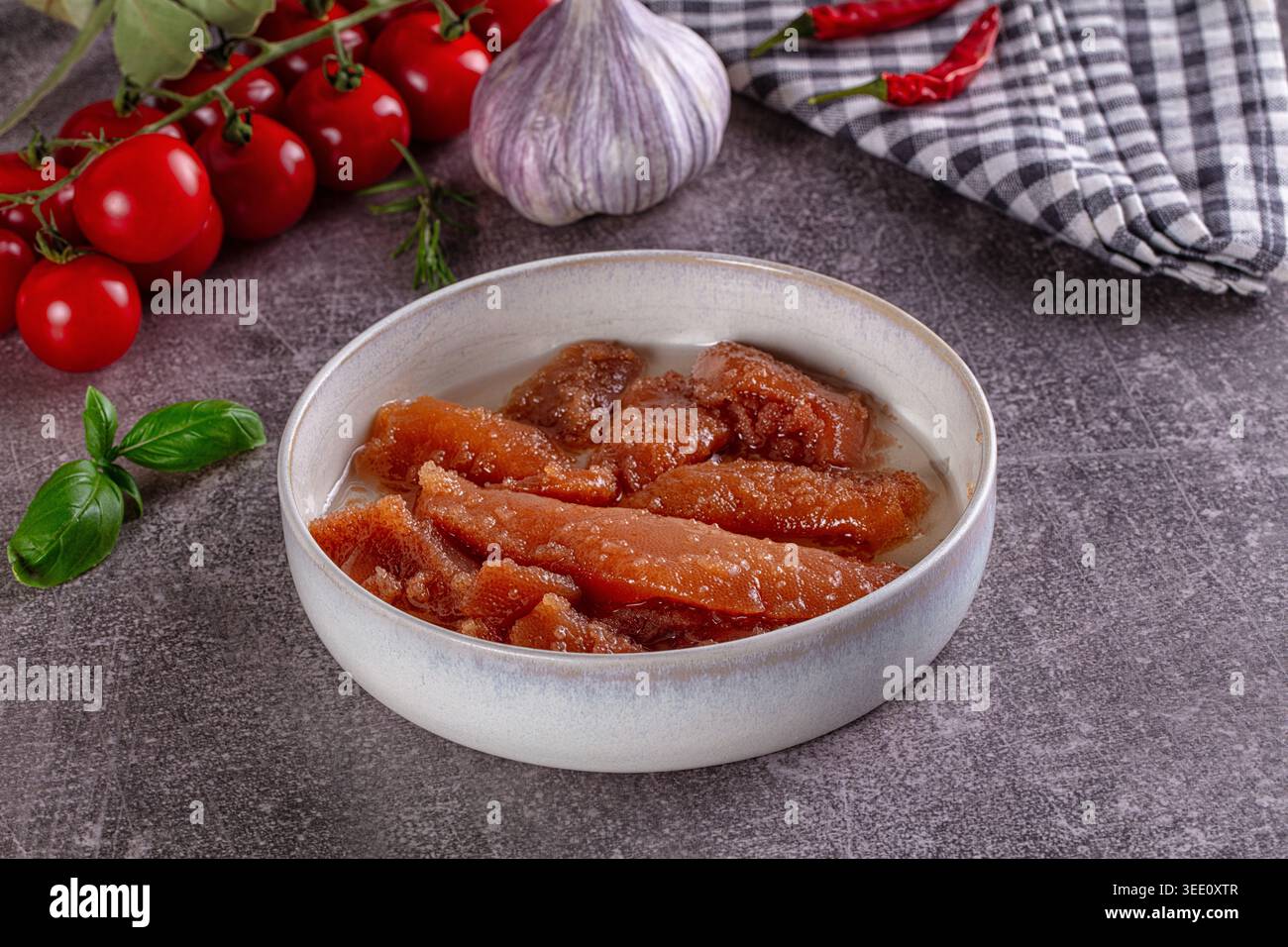 Salted delicacy herring roe for snack Stock Photo - Alamy