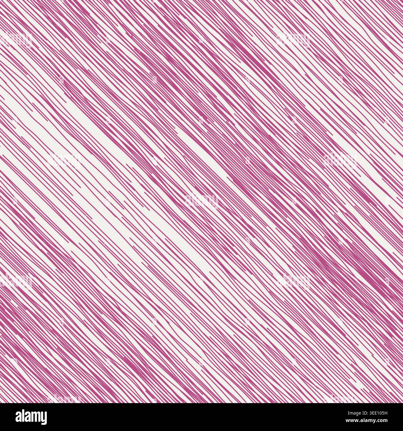 Pink Folk Floral Stripe Pattern Nursery Stock Vector