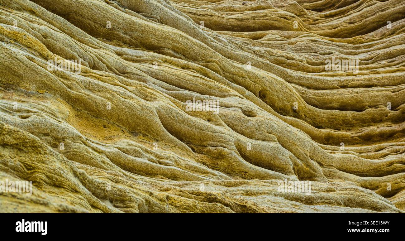 Sedimentary Rock Layers Macro Texture Stock Photo